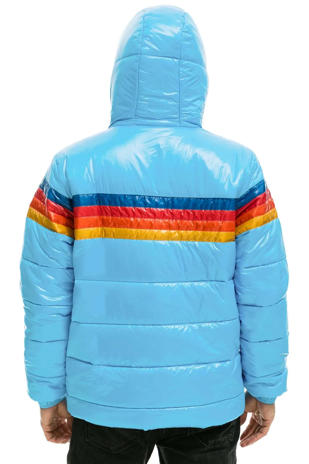 4 STRIPE LUXE TREKKER JACKET - GLOSSY SKY