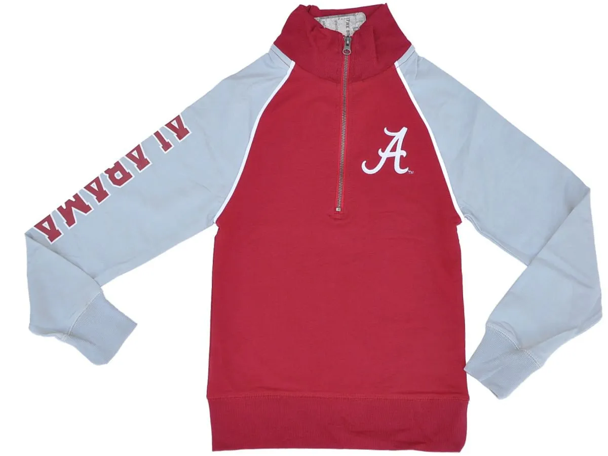 Alabama Crimson Tide GG JUNIOR Women's Fitted 1/4 Zip Jacket Pullover