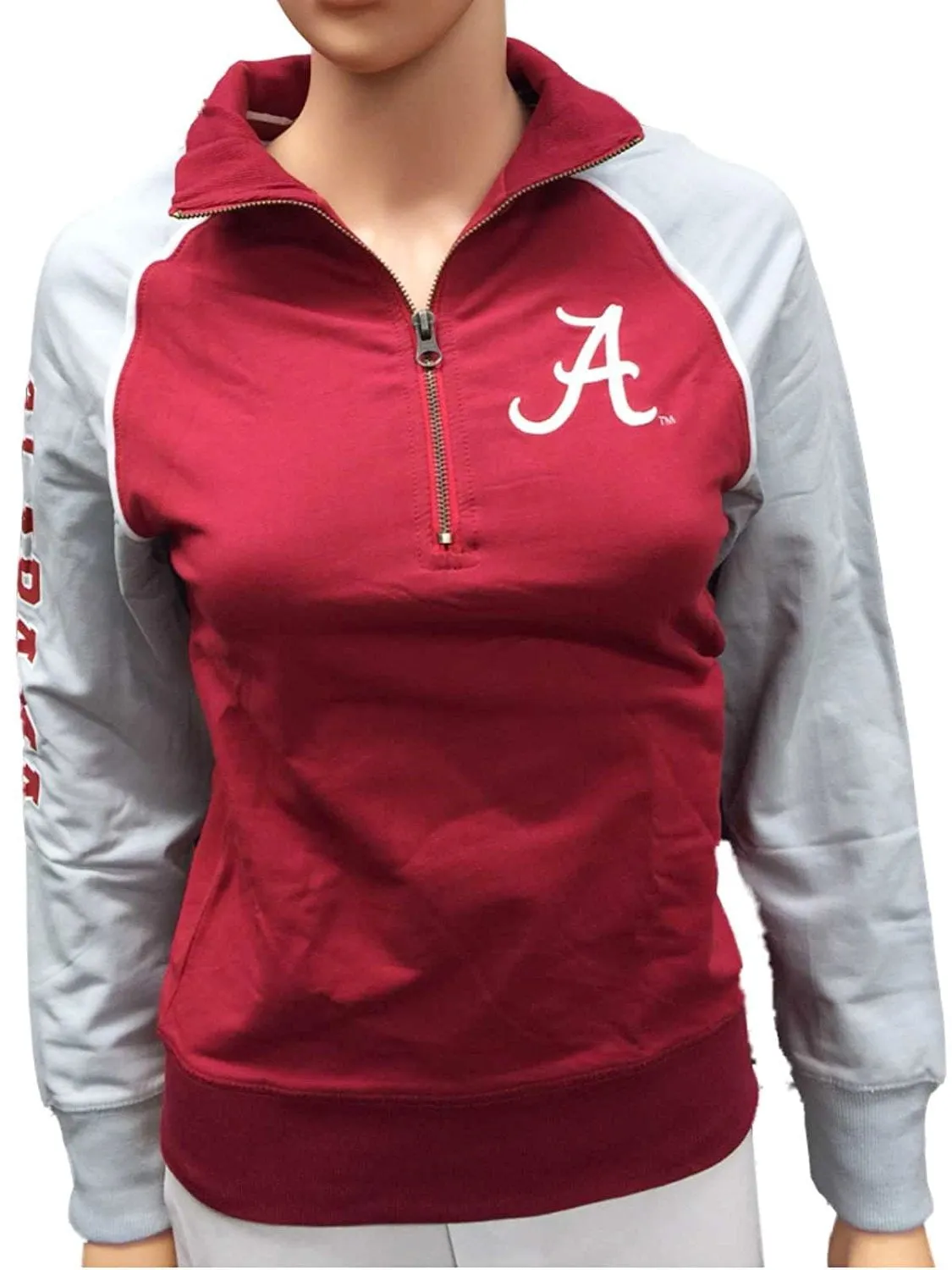 Alabama Crimson Tide GG JUNIOR Women's Fitted 1/4 Zip Jacket Pullover