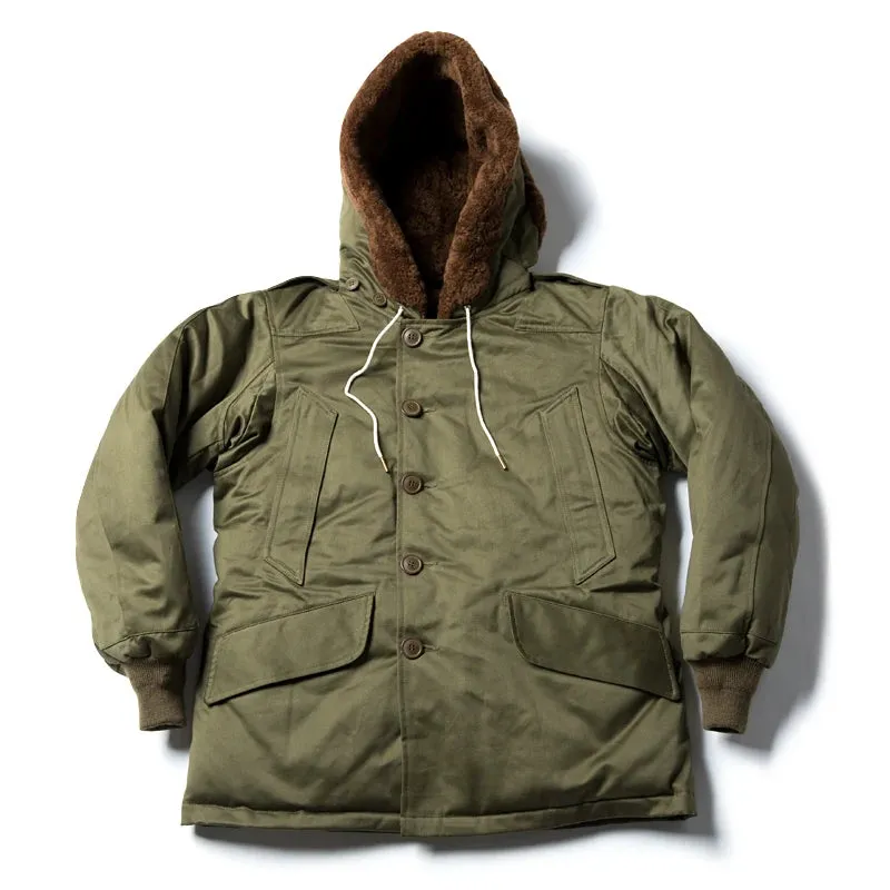 B-9 Down Parka Military Coat with Hooded Collar