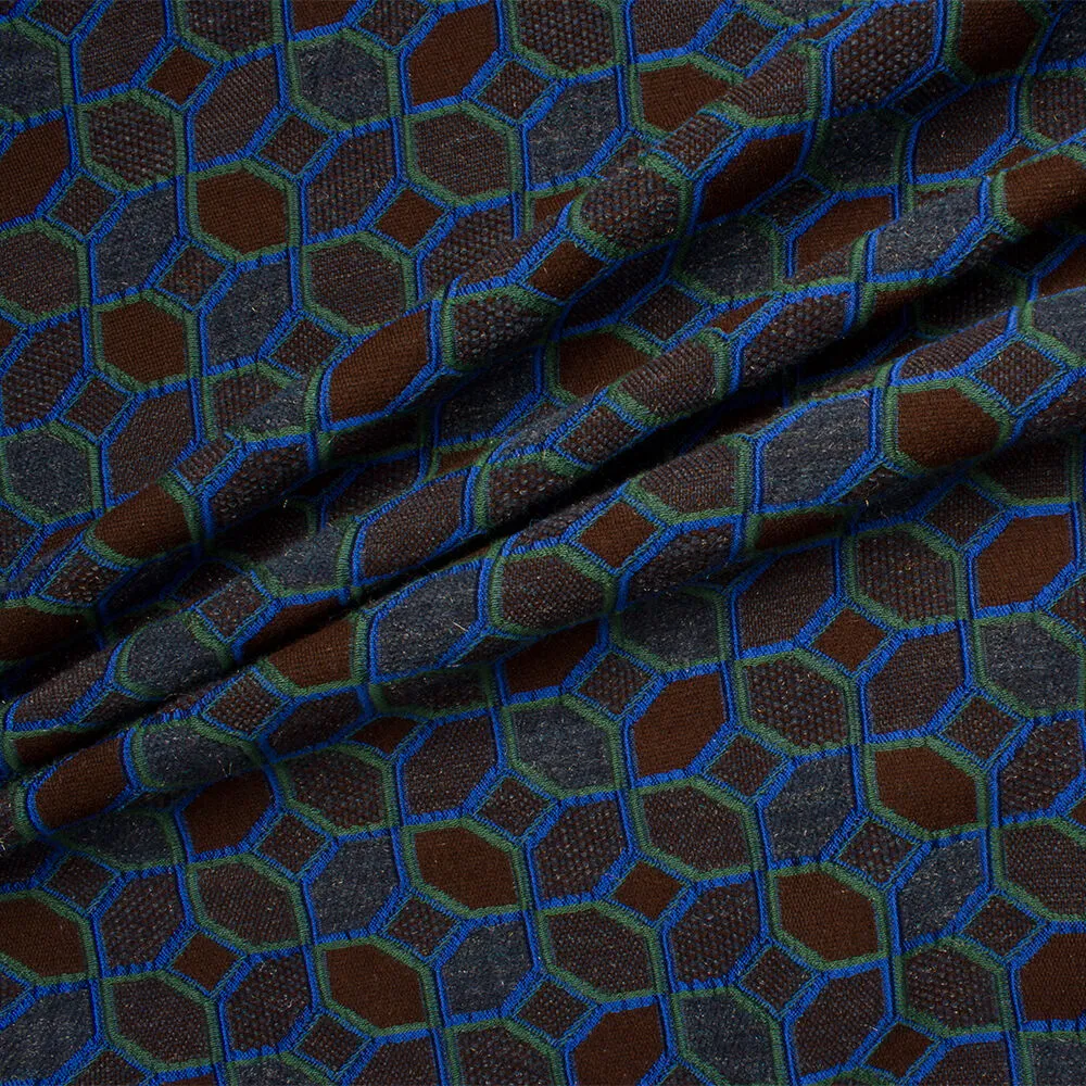 Blue/Brown/Green Jacquard Coating