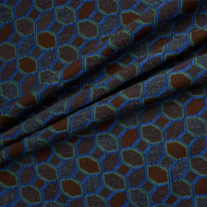 Blue/Brown/Green Jacquard Coating