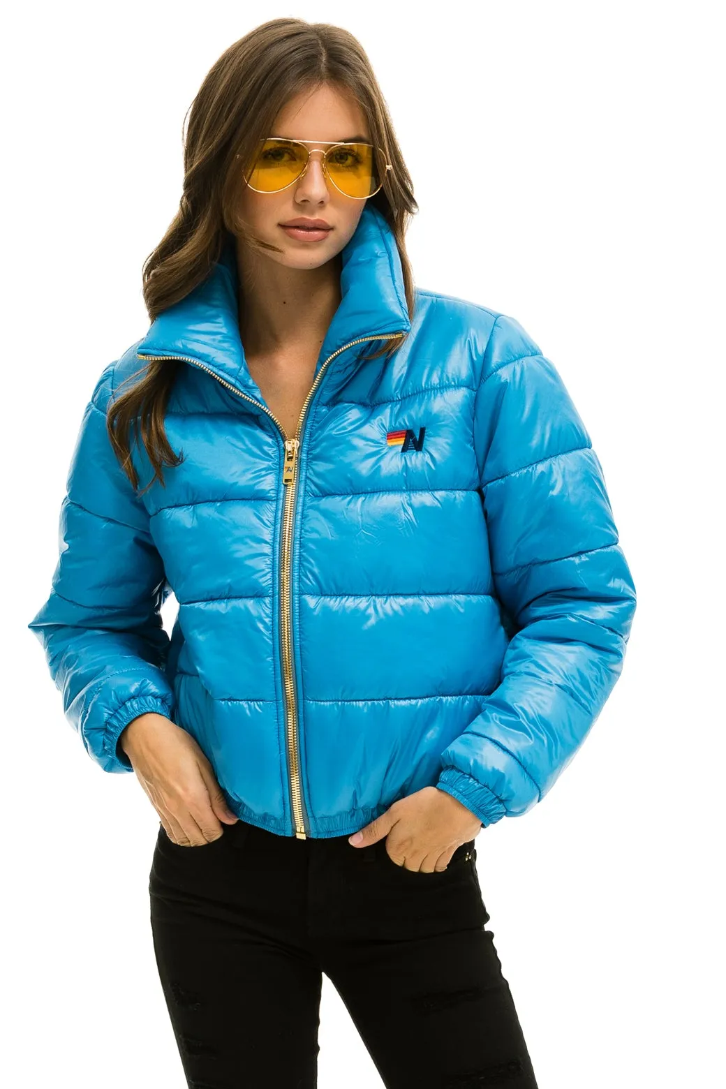 BOLT LUXE APRES PUFFER JACKET - GLOSSY OCEAN