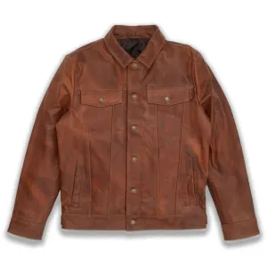 Brown Leather Shirt