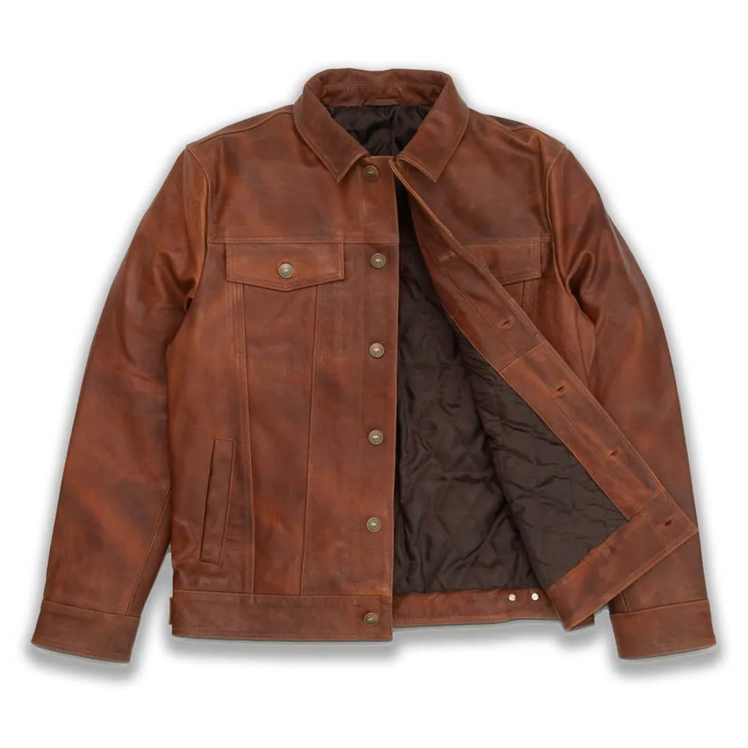 Brown Leather Shirt