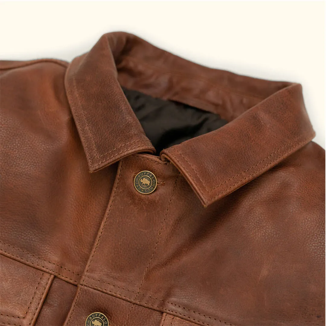 Brown Leather Shirt