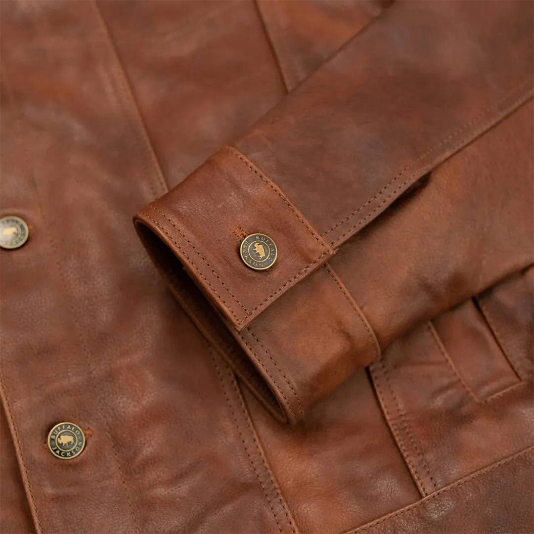 Brown Leather Shirt