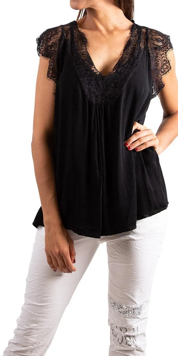 Corina Lace V-Neck Top