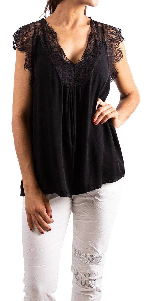 Corina Lace V-Neck Top