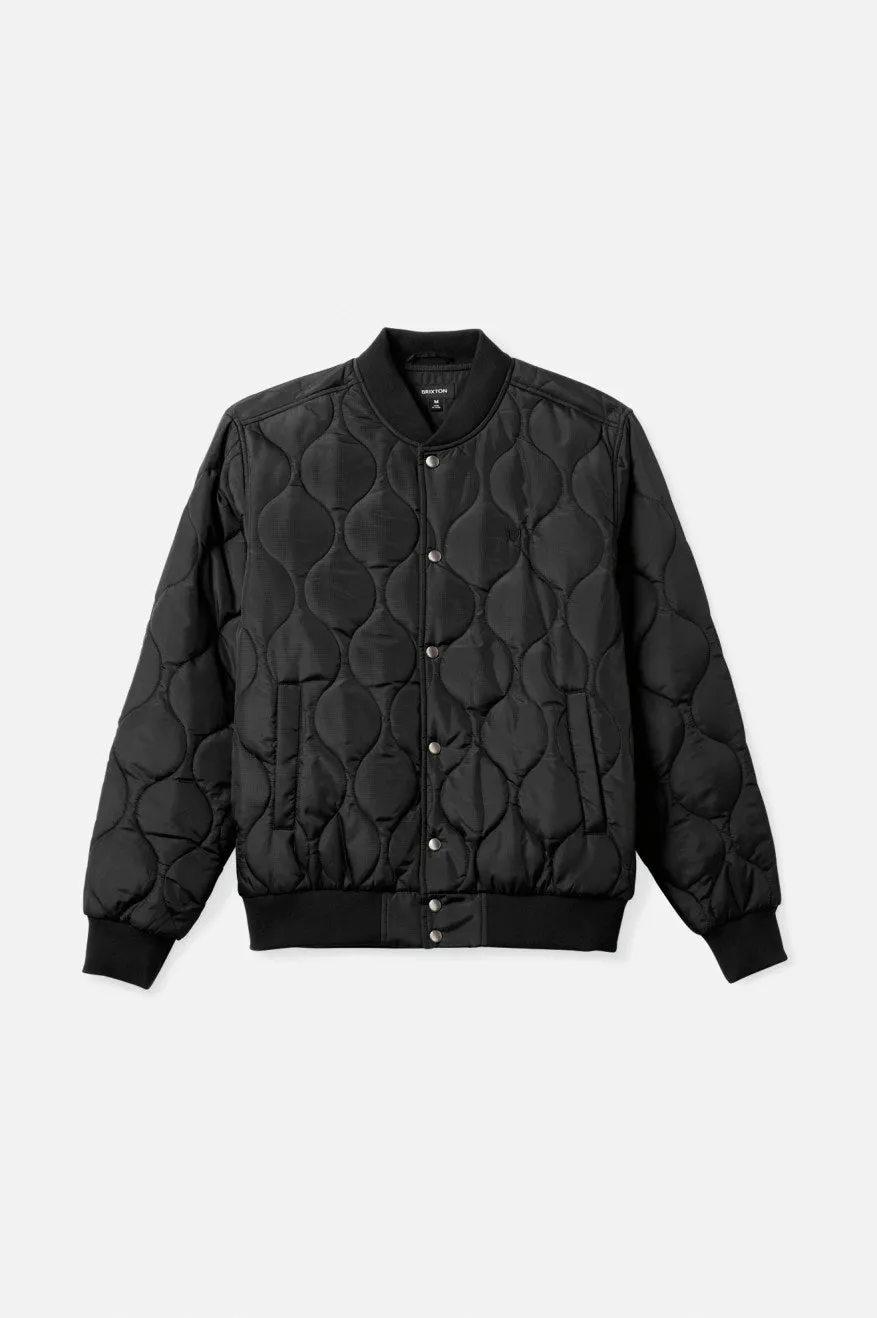 Dillinger Quilted Bomber Jacket - Black