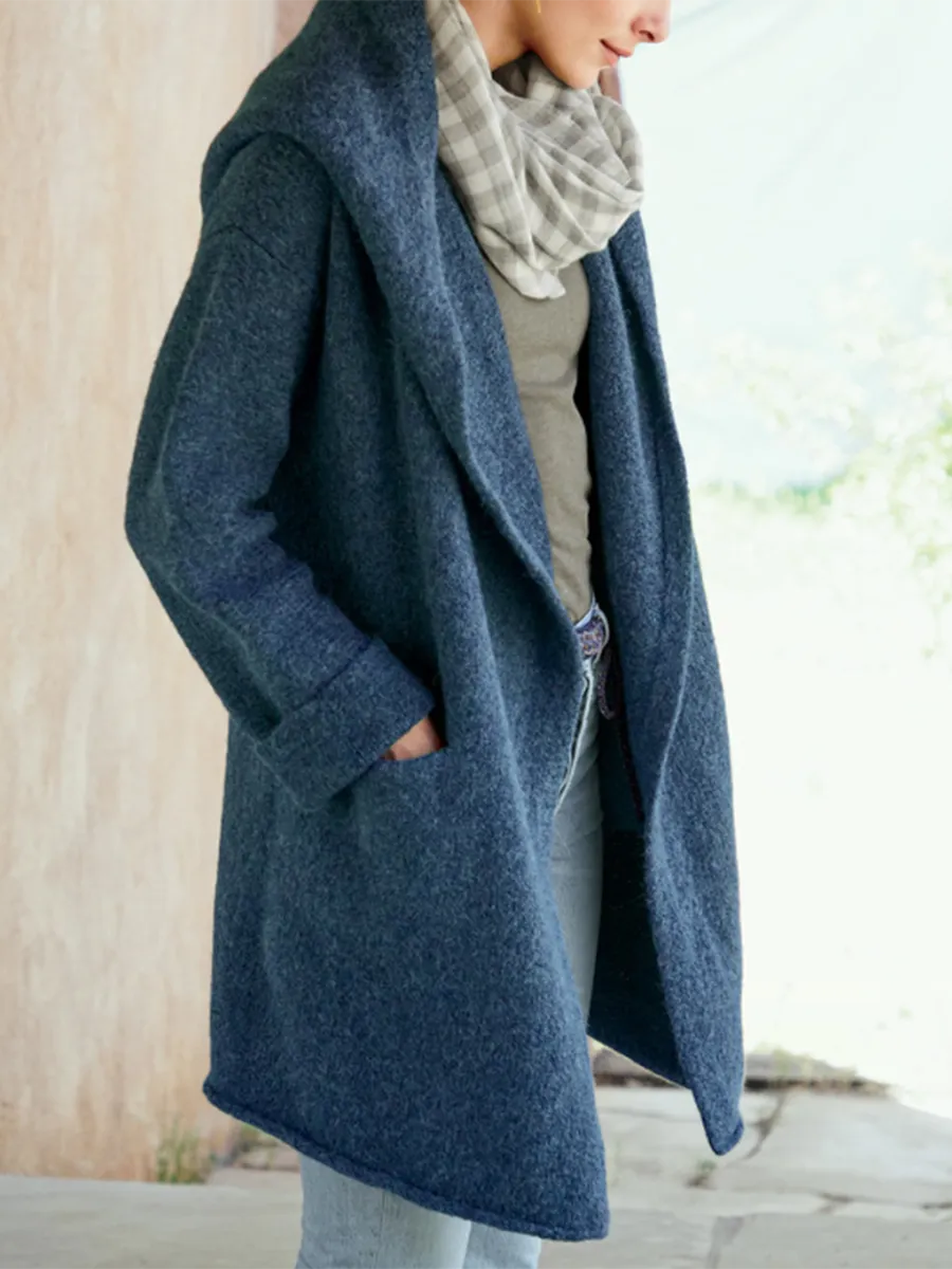 Elegant Long-Sleeved Comfortable Warm Knitted Coat