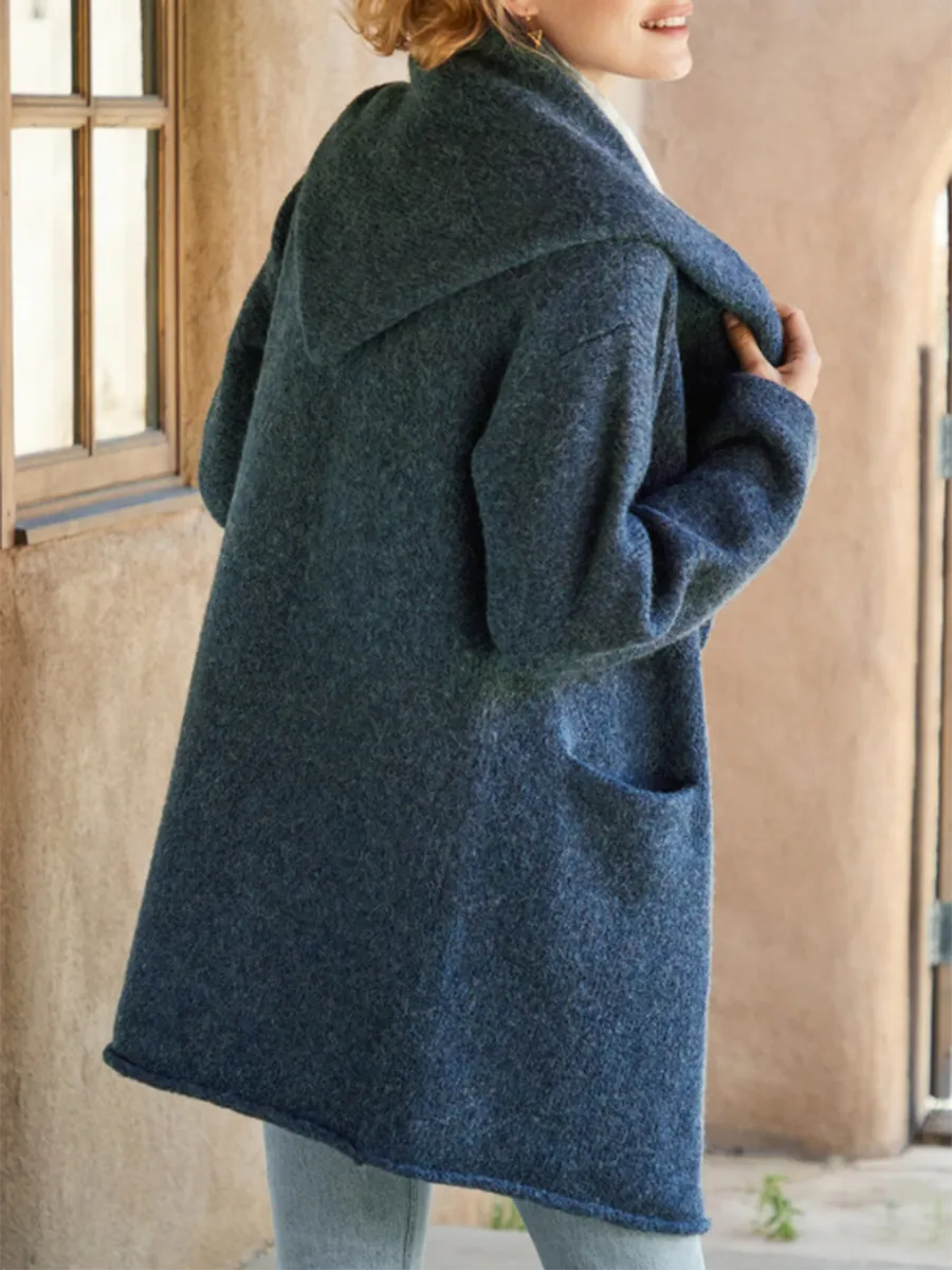 Elegant Long-Sleeved Comfortable Warm Knitted Coat