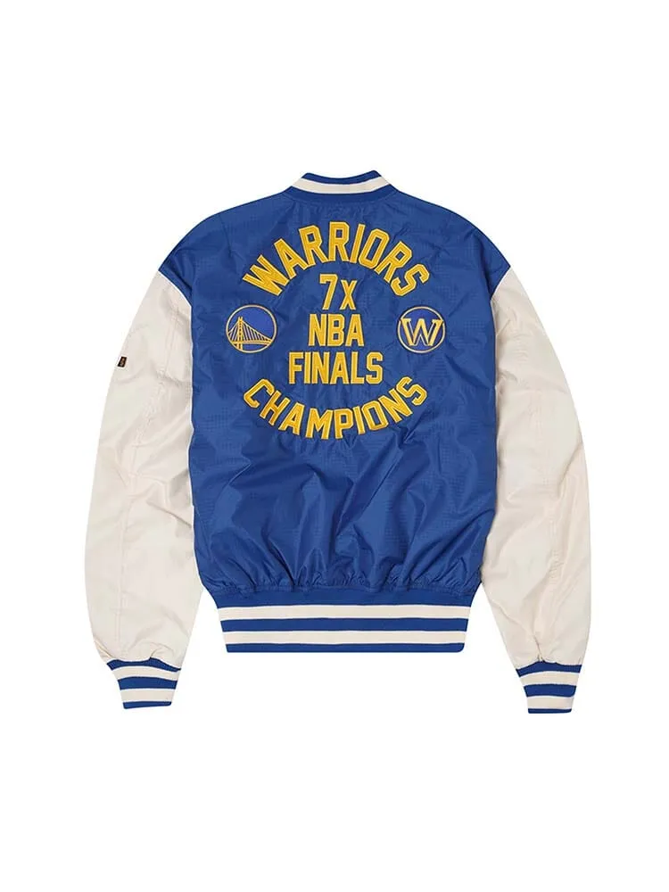 GOLDEN STATE WARRIORS X ALPHA X NEW ERA L-2B BOMBER JACKET