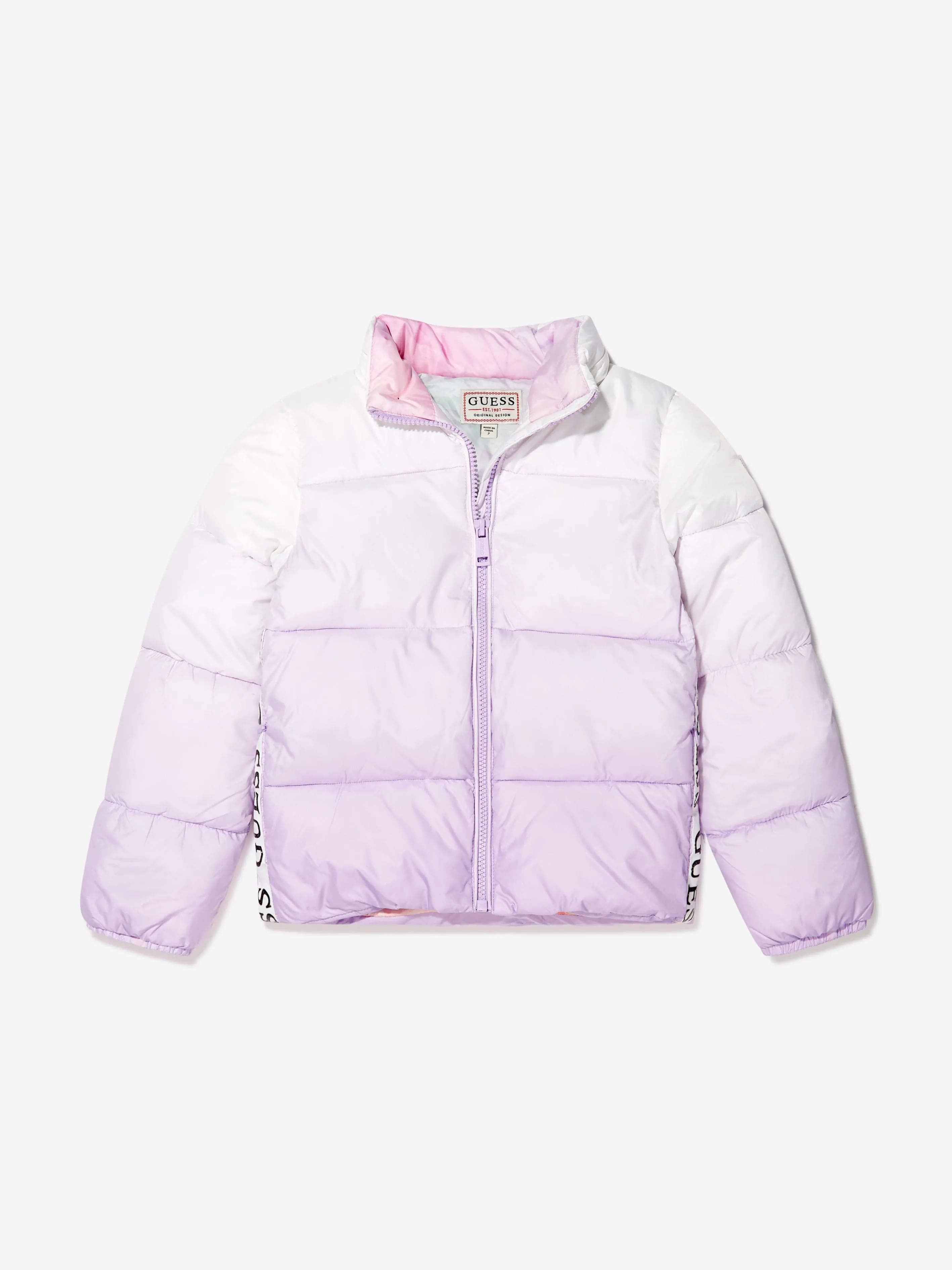 Guess Girls Padded Jacket in Lilac