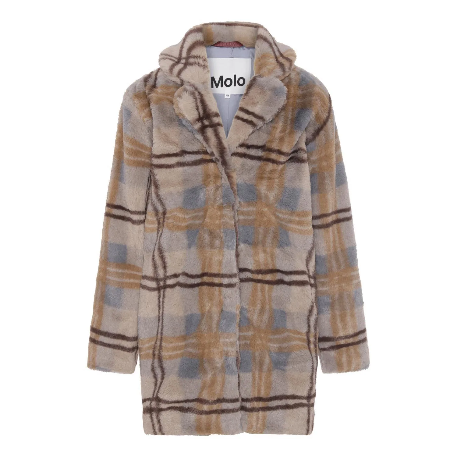 Hali Check Fur Coat | Molo