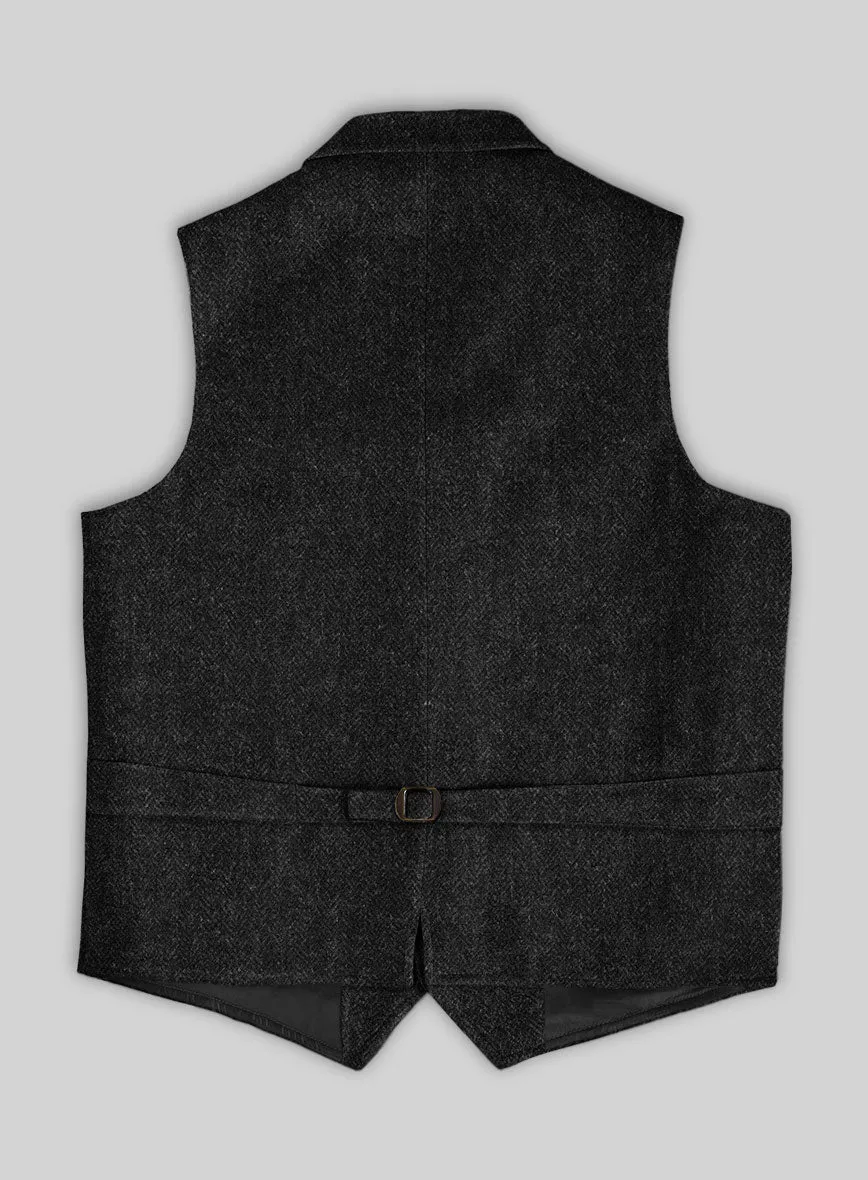 Harris Tweed Royal Charcoal Hunting Vest