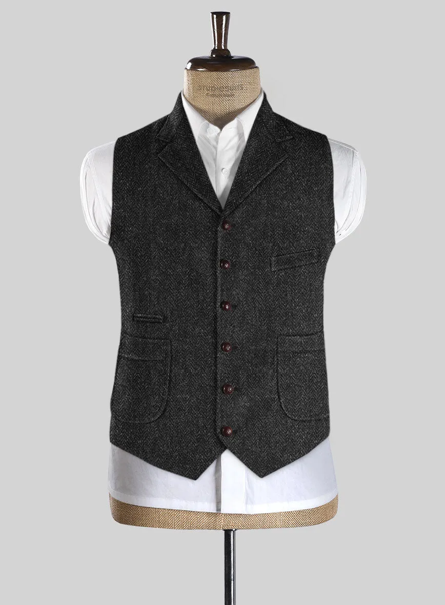 Harris Tweed Royal Charcoal Hunting Vest