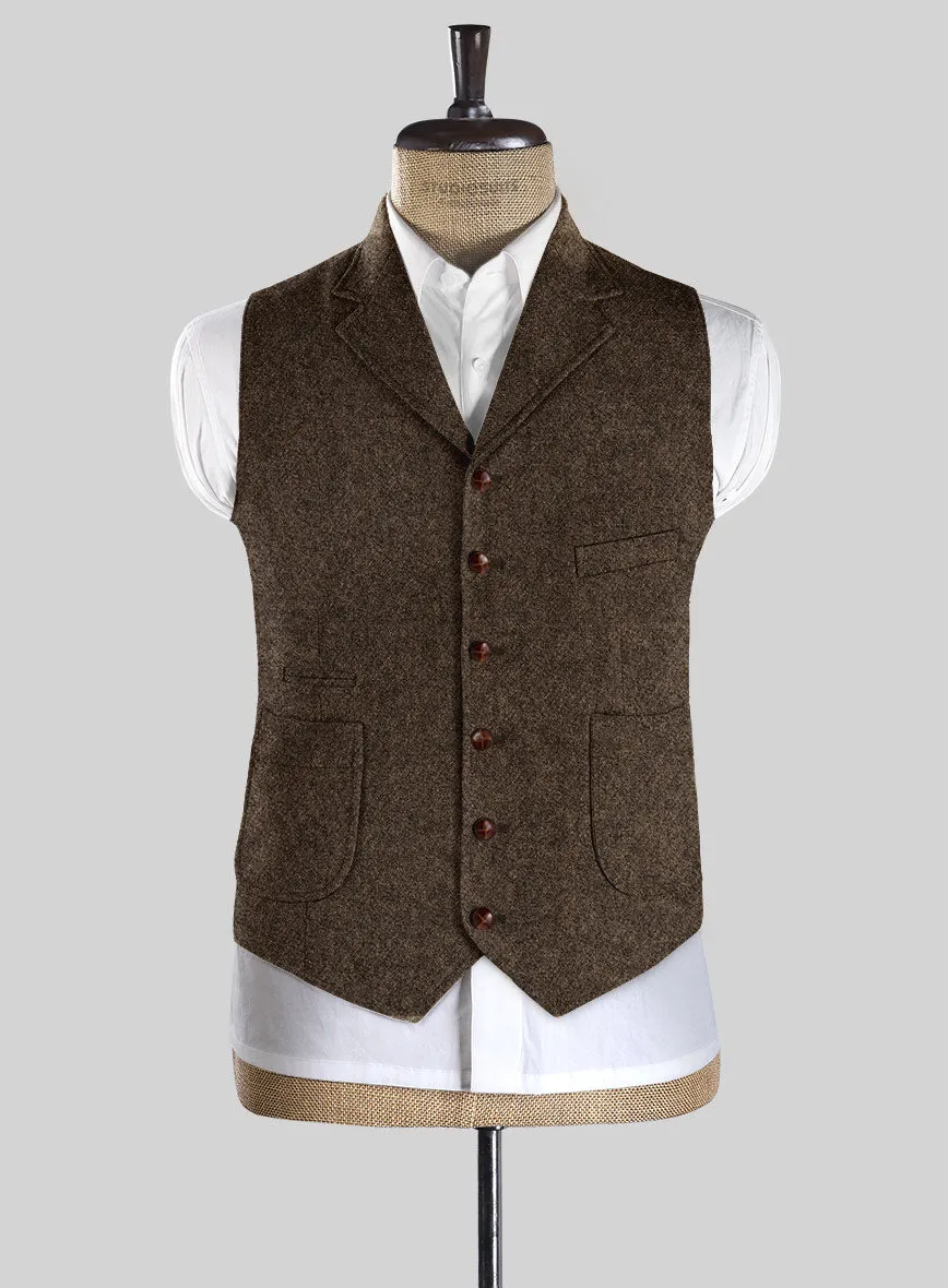 Highlander Dark Brown Tweed Hunting Vest