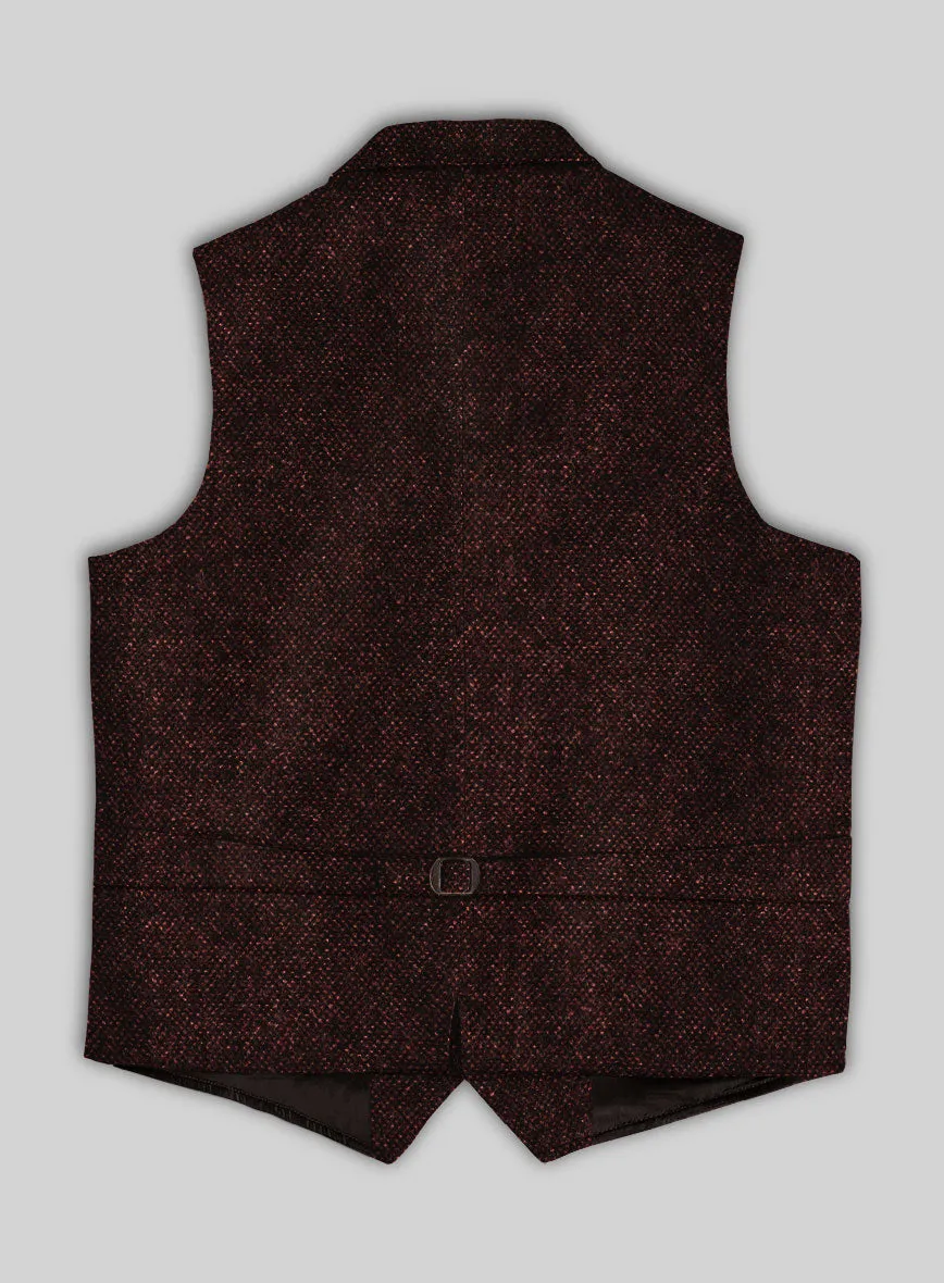 Highlander Heavy Wine Bedford Tweed Hunting Vest