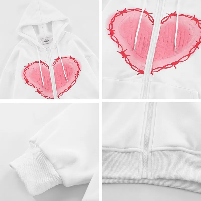 Hip Hop Heart Graphic Jacket