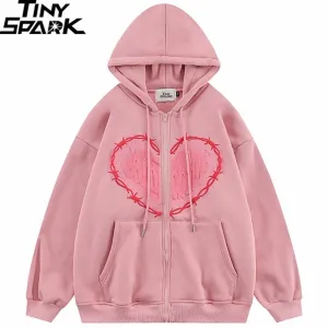 Hip Hop Heart Graphic Jacket