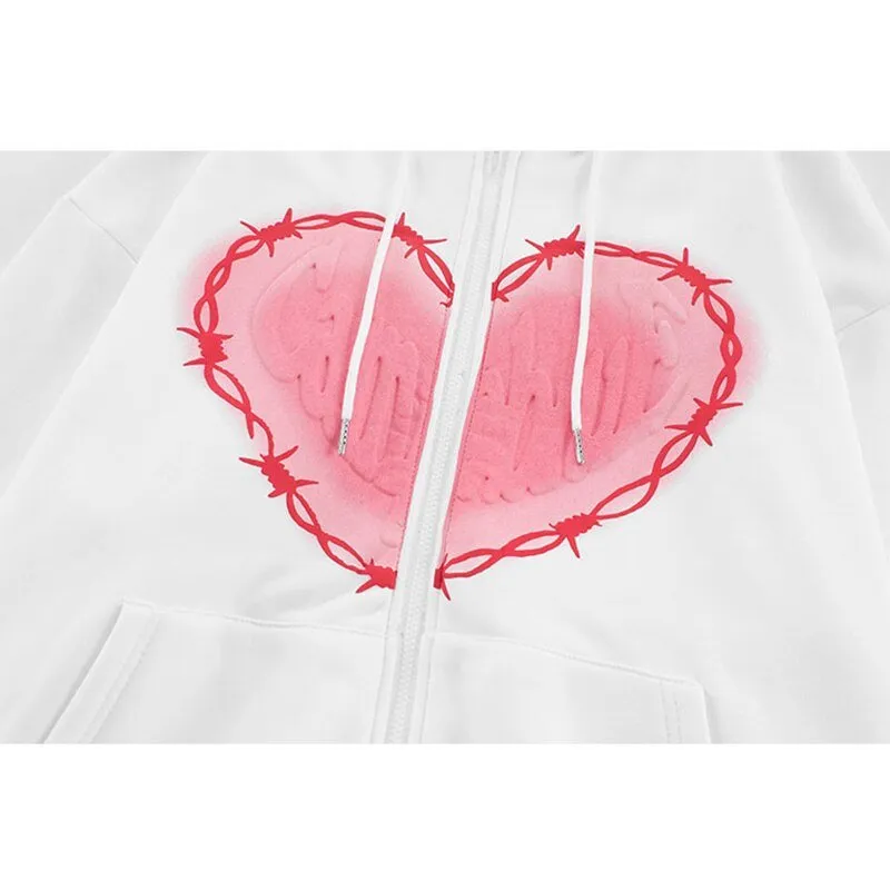 Hip Hop Heart Graphic Jacket