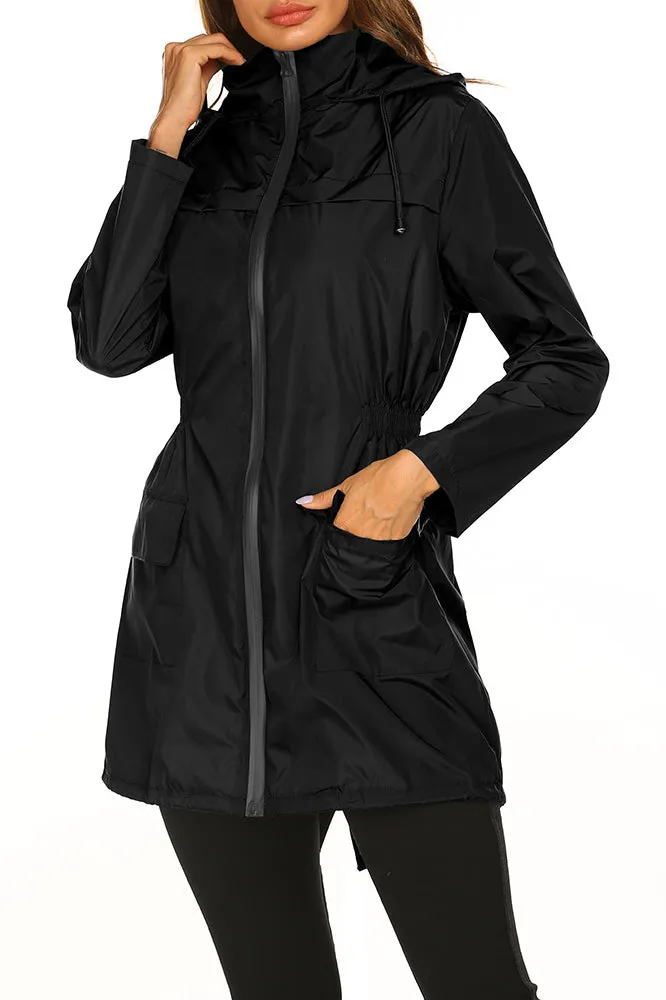 Hooded Windbreaker Water Resistant Jacket