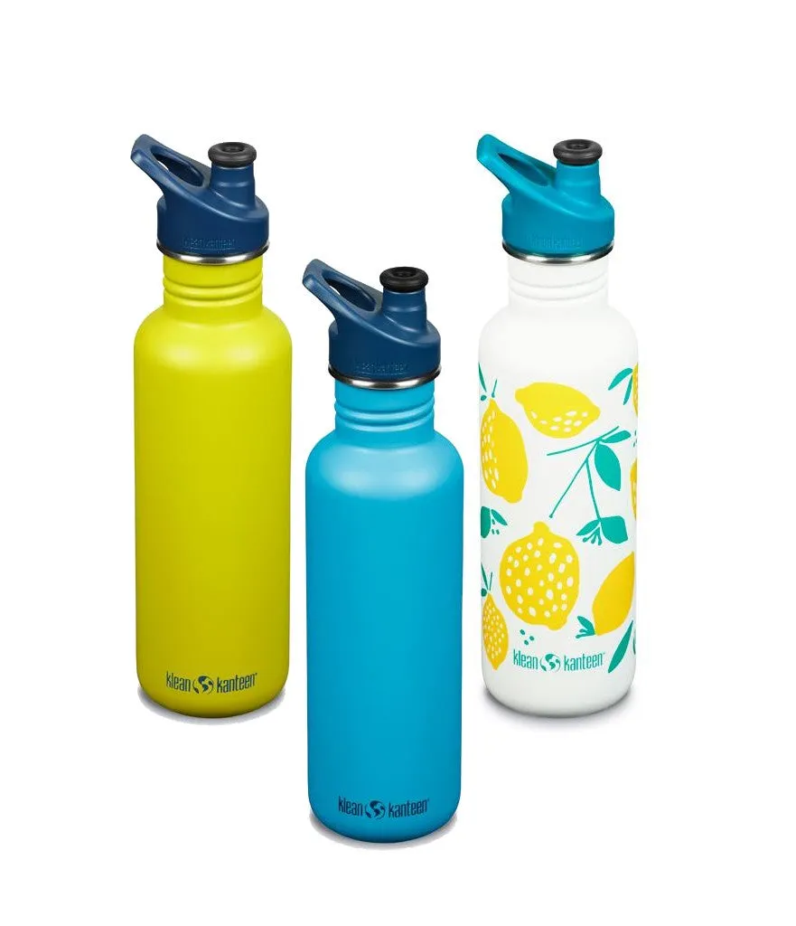 KANTEEN CLASSIC STAINLESS STEEL BOTTLE WITH SPORT CAP - 800ML