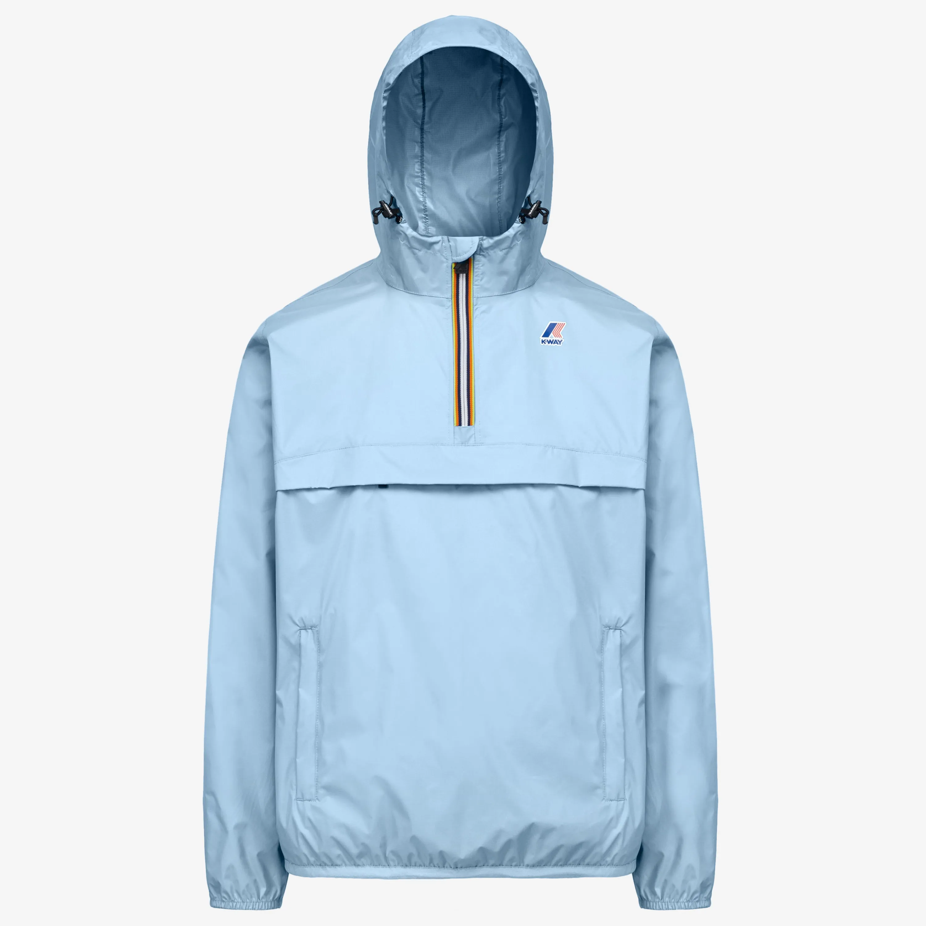 Leon - Packable Quarter Zip Rain Jacket in Azure Light Marine