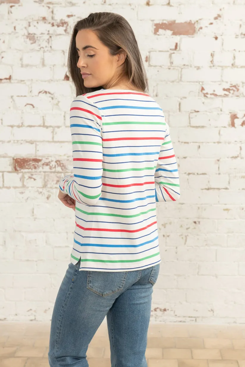 Lighthouse Causeway Long Sleeve Breton Top Top Seagrass