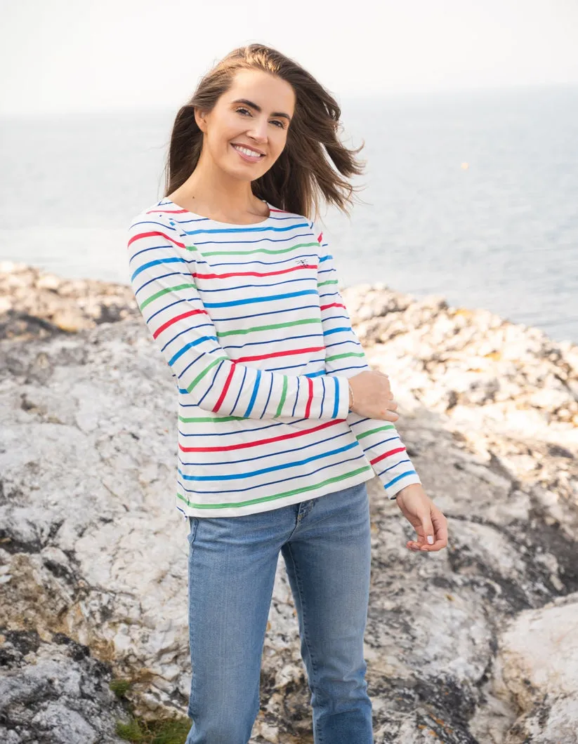 Lighthouse Causeway Long Sleeve Breton Top Top Seagrass