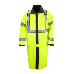 Long Rev Hi-Vis Rain Coat