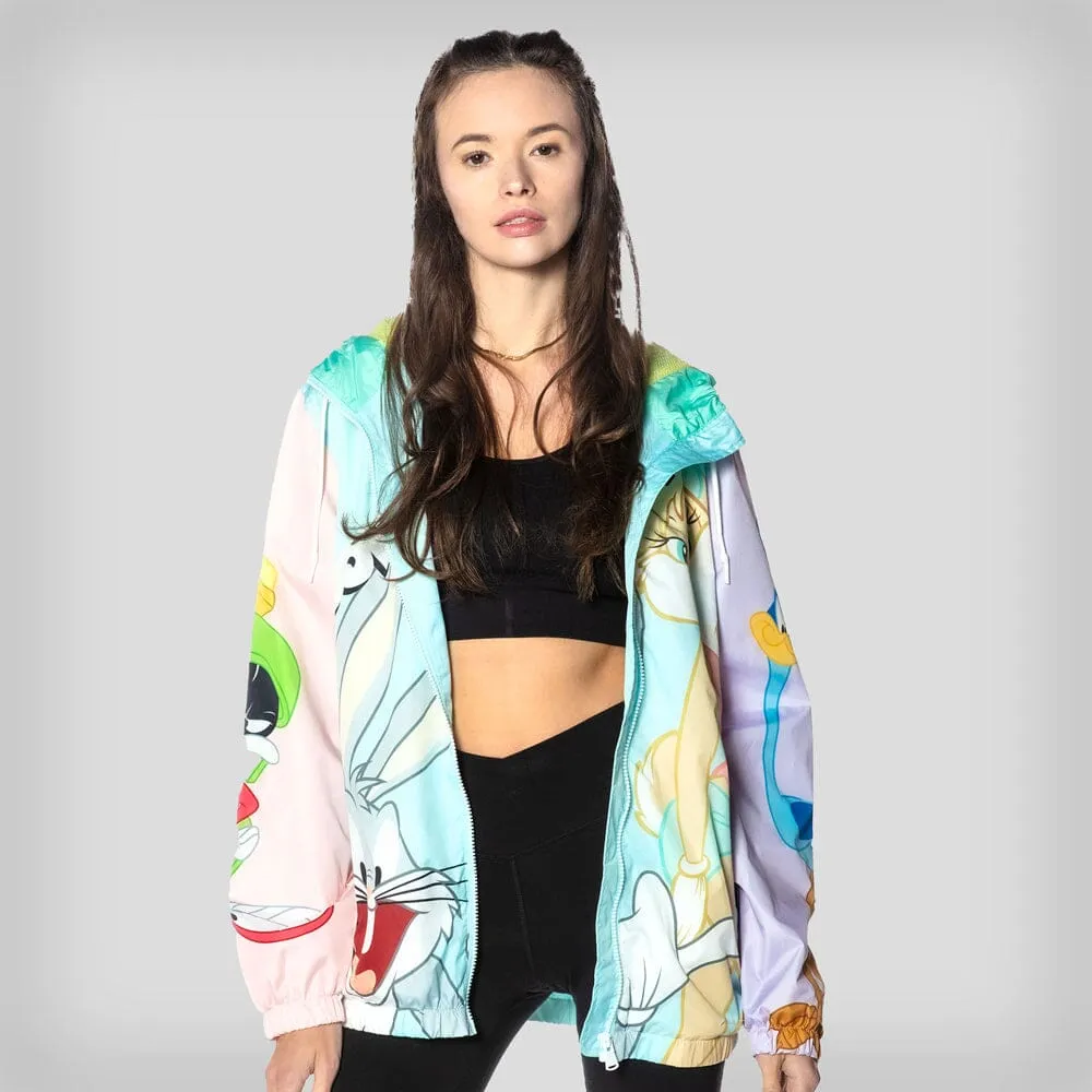 Members Only Women's Looney Tunes Colorblock Windbreaker Jacket