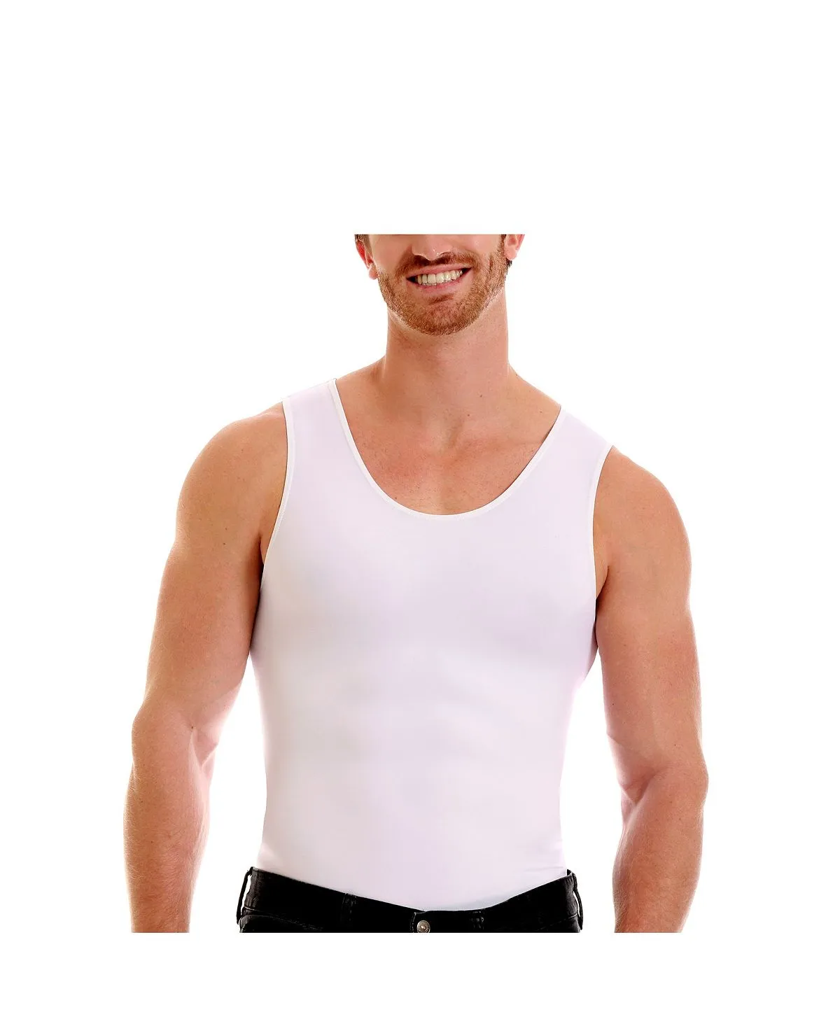 Men's big & tall insta slim tank top with compression muscles Instaslim