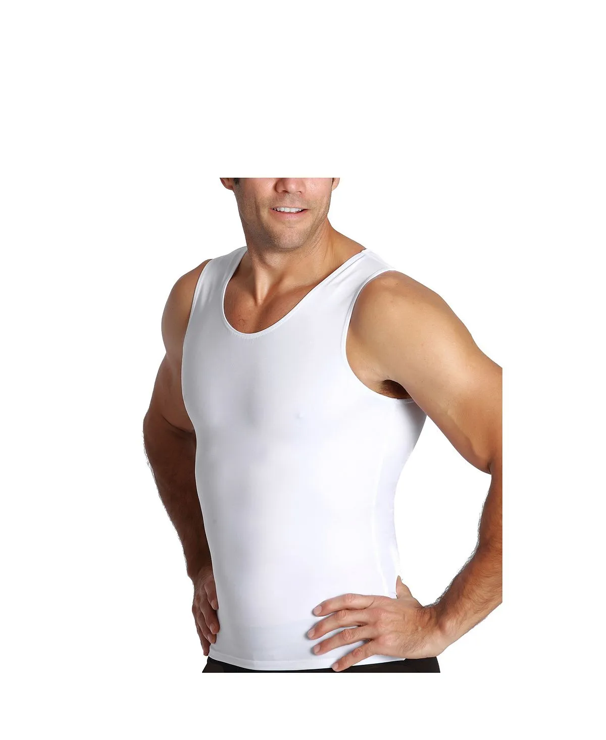 Men's big & tall insta slim tank top with compression muscles Instaslim