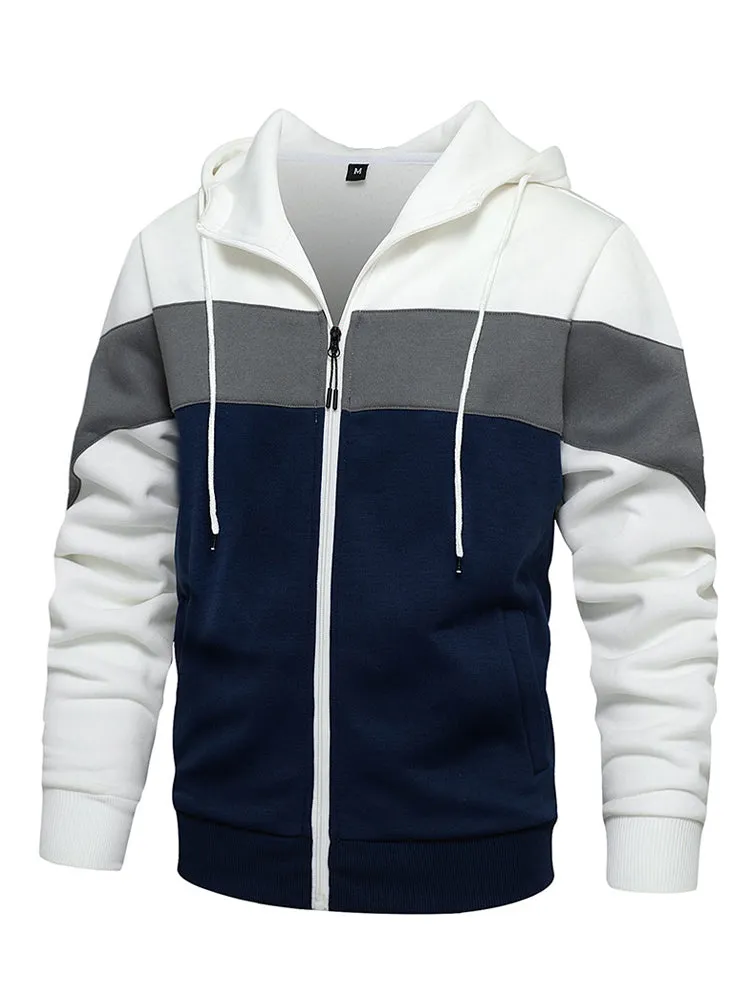 Men'S Color Matching Casual Coat