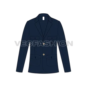 Mens Navy Blue Sport Blazer