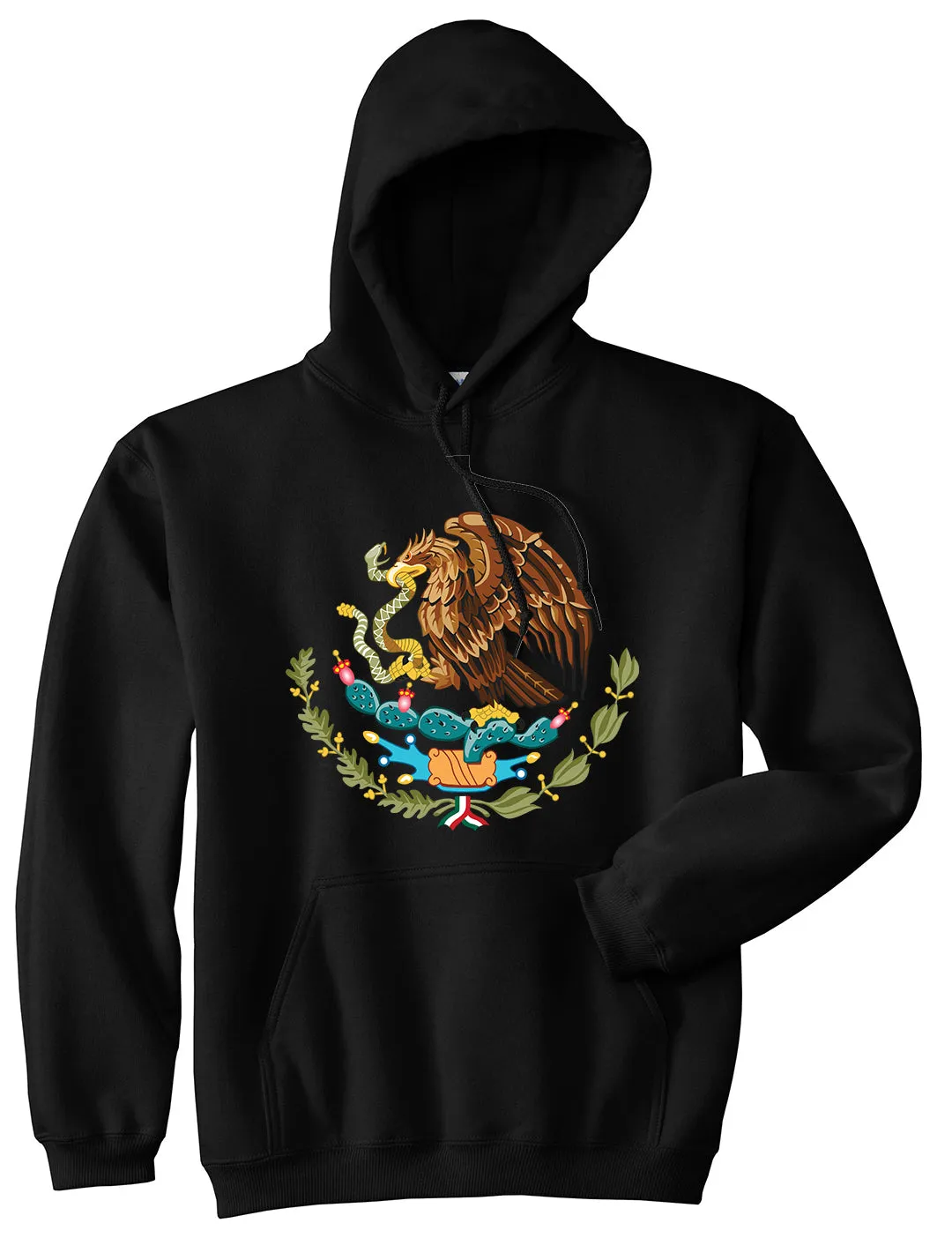 Mexican Color Coat Of Arms Mens Pullover Hoodie