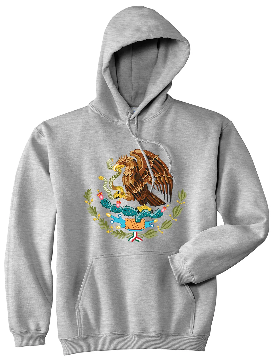 Mexican Color Coat Of Arms Mens Pullover Hoodie