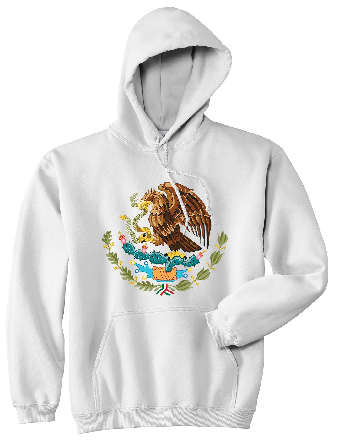 Mexican Color Coat Of Arms Mens Pullover Hoodie