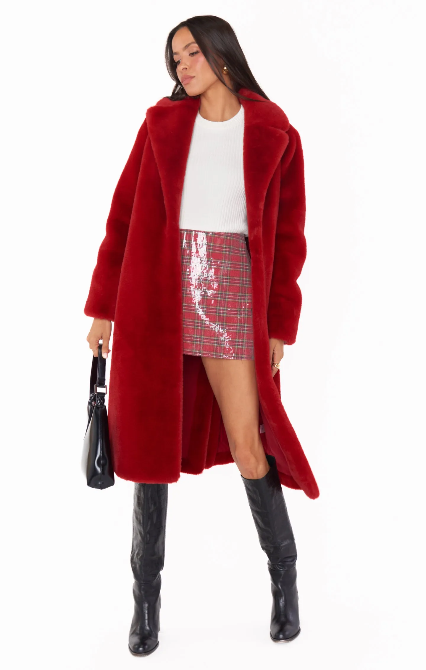 Miss Tiffy Fur Jacket ~ Red Faux Fur