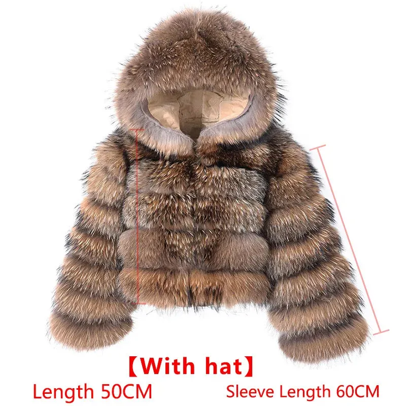 Natural Real Fox Fur Coat Women Winter Warm Luxury Fur Jacket Detachable Long Sleeves Female Vest Furry Coats