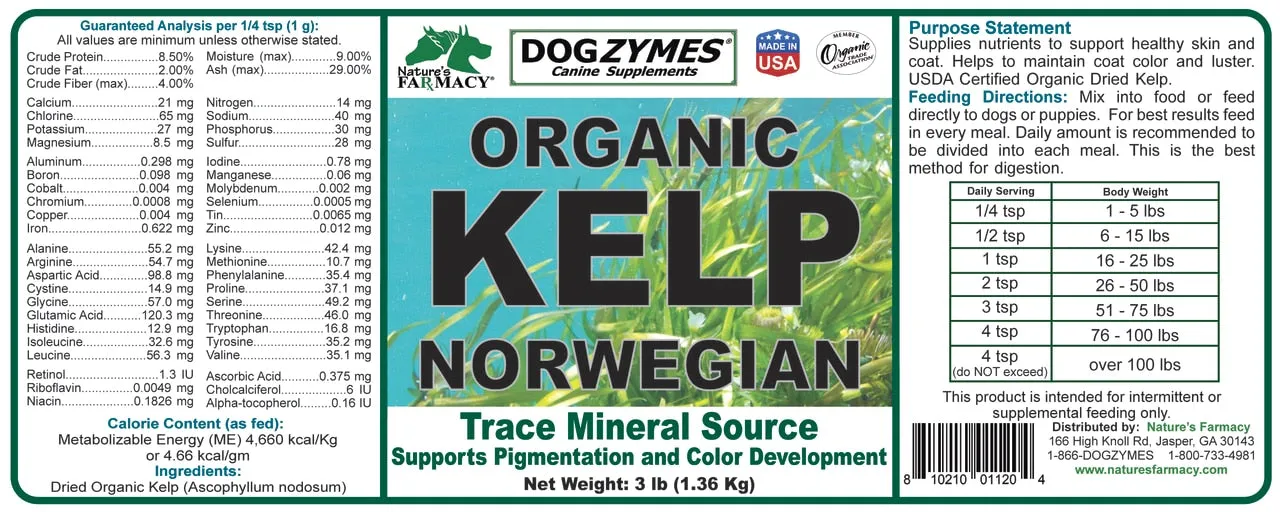 Nature's Farmacy Dogzymes Kelp Supplement For Dogs