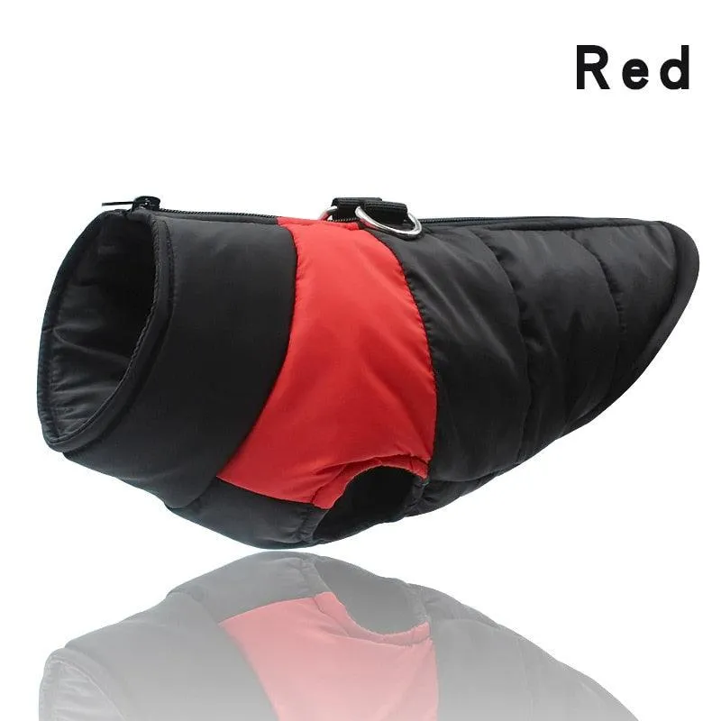 Padded Waterproof Pet Zipper Jacket For Dogs