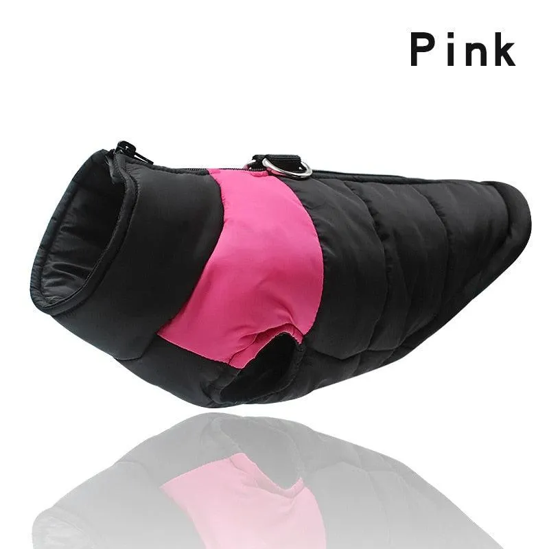 Padded Waterproof Pet Zipper Jacket For Dogs