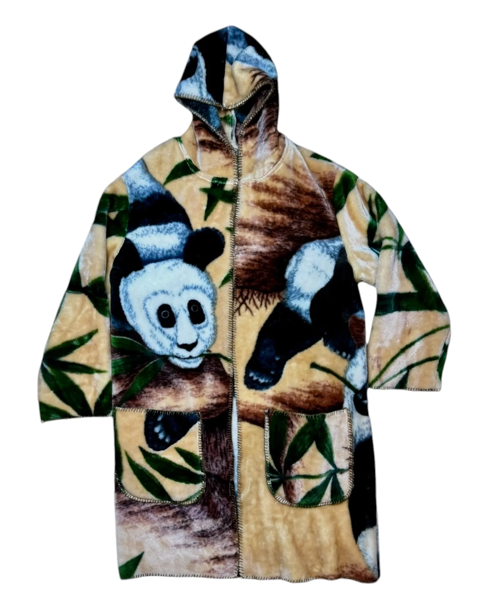 “Panda” Fleece Trench Coat