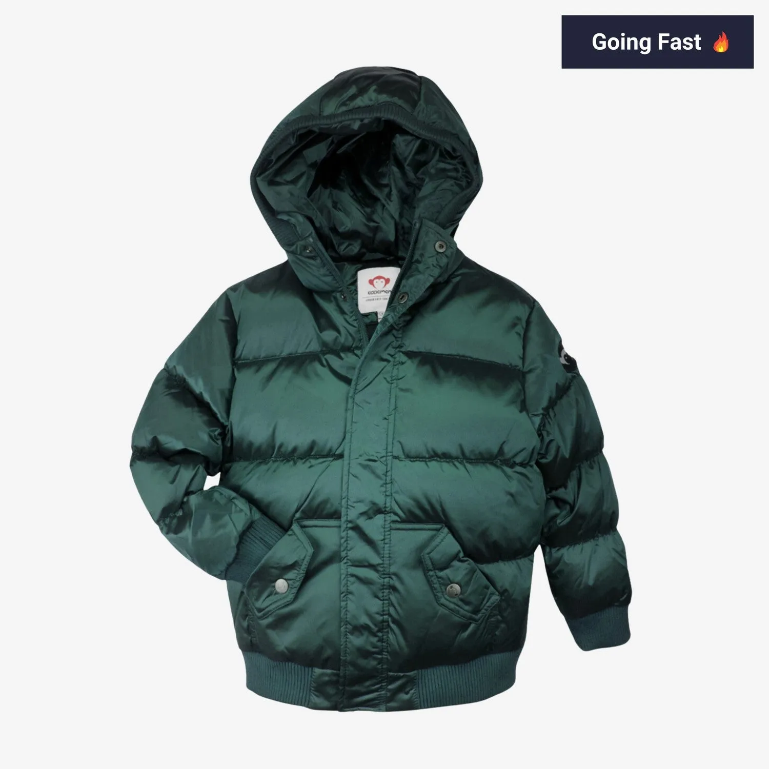 Puffy Coat | Forest Green