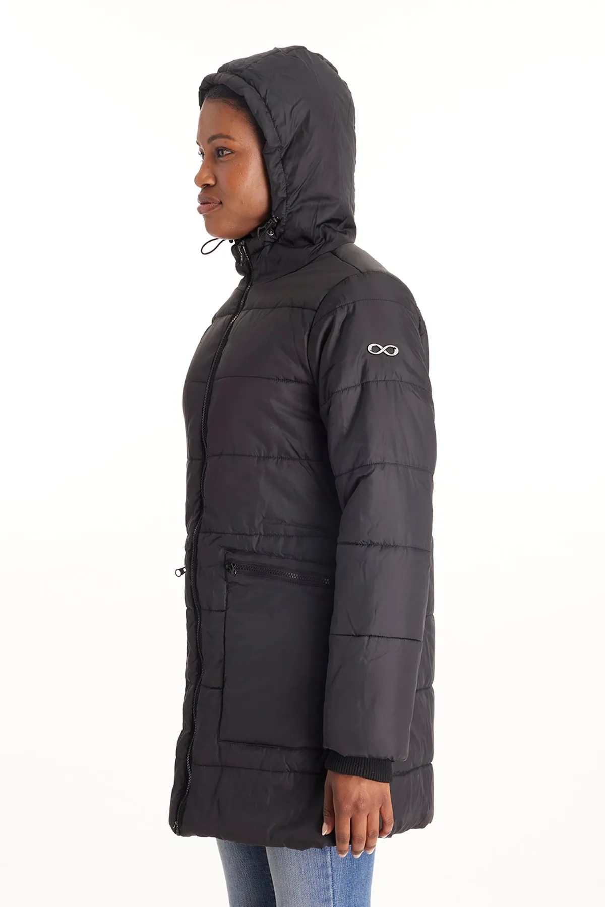 Quilted Hybrid Puffer Coat