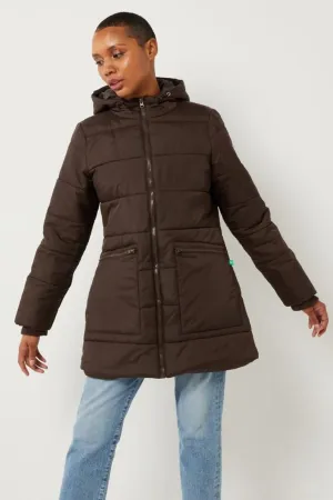 Quilted Hybrid Puffer Coat