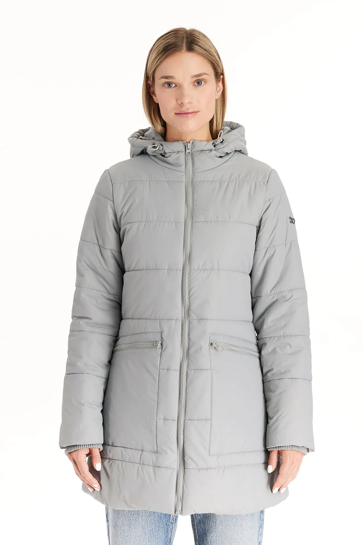 Quilted Hybrid Puffer Coat